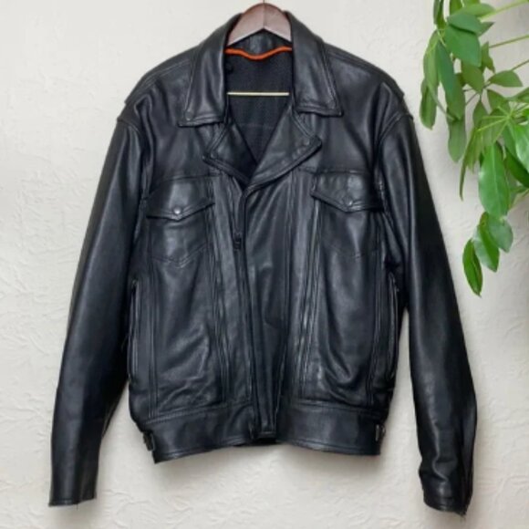 Vintage Leather Biker Jacket - Picture 1 of 12